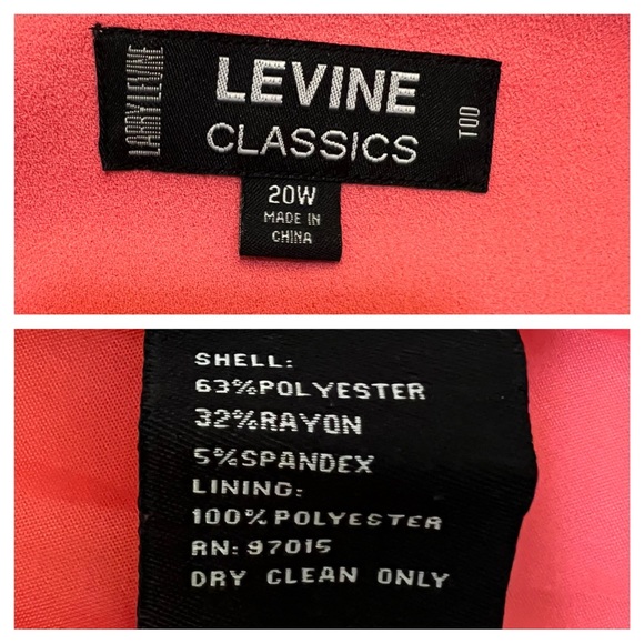Ladies plus Larry Levine classics 20W coral blazer - Picture 3 of 14